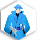 Blue detective icon